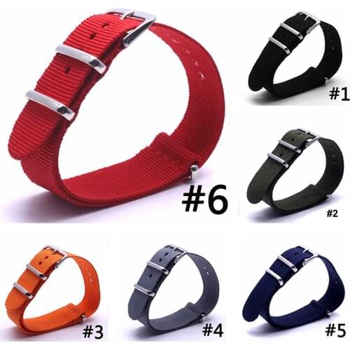 High Quality Nylon Watch Band 16mm 18mm 20mm 22mm Seatbelt Watch Band Nylon Nato Strap for Military Watch Substitute DW Band