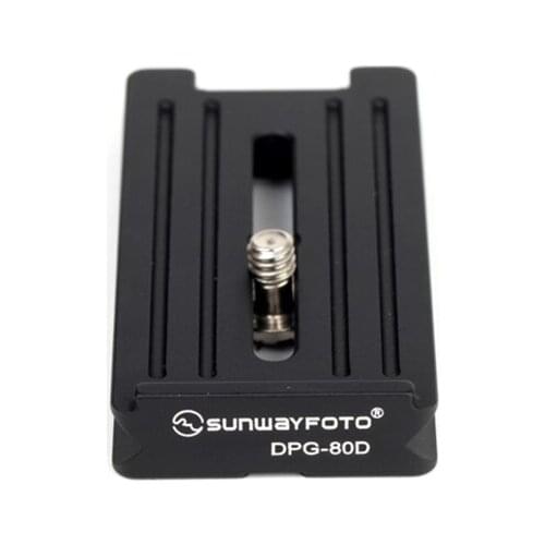 SUNWAYFOTO DPG-80D Tripod Head Quick Release Plate for DSLR Camera Tripod Head Professional Aluminum Monopod Quick Release Plate