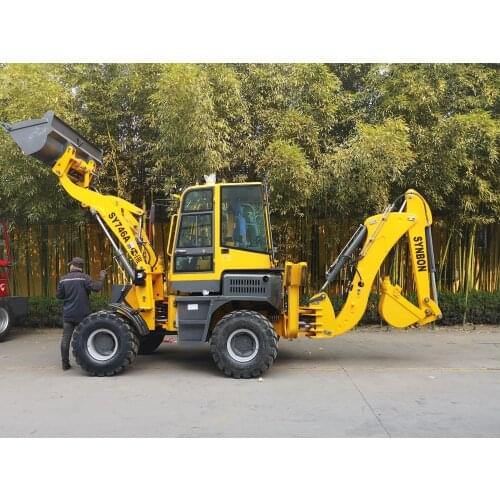 SYNBON Backhoe Loader Farm Multifunctional Mining Backhoe Digger