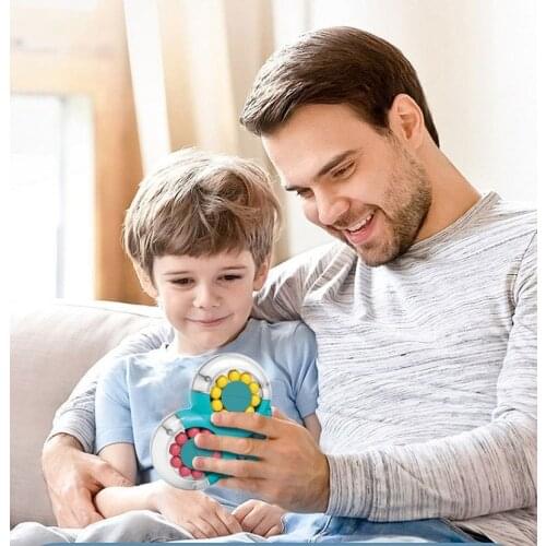 Rotating Magic Bean Ball Triangle Magic Cube Creative Decompression Educational Toys Childrens Fingertips Unzip Cube Gift Toys
