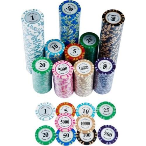 10 Pcs/lot Poker Chips 40mm Entertainment Dollar Coins Texas Poker Game Clay Embedded iron Board Game Chips Accessories