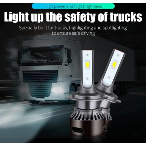 24V Truck LED Headlight Bulbs H4 Hi/Lo H7 H11 H1 Super Bright 8500LM 880 H3 9005 9006 Replace Lorry/Camion Lights