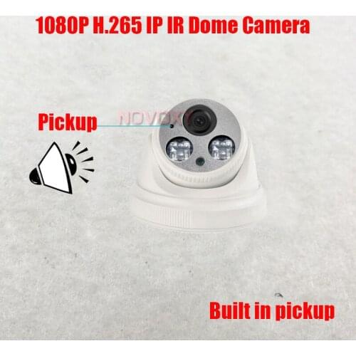 Free Shipping 2MP 3MP Built in pickup IP dome camera HD IP IR Dome Camera Infrared Night Vision CCTV IP Camera IP CAM