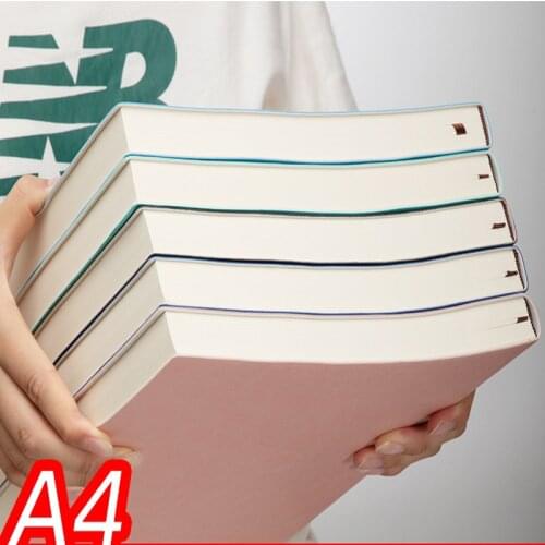 100 Sheets/200 Pages Super Thick A4 Business Notebook Creative Office Diary imitation Leather Thickened Notepad School Supplies