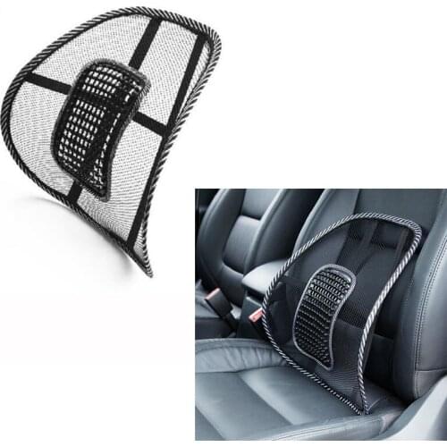Car Seat Cover Massage Seat Cushion Steel Wire Mesh Lumbar Support Office Chair Back Waist Brace Pad Auto Interior Accessories