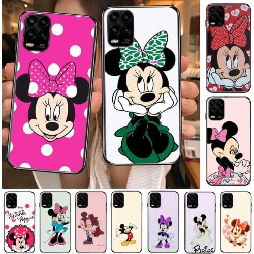 Minnie Mouse Hug cartoon Phone Case For XiaoMi Redmi Note 11 10 9S 8 7 6 5 A Pro T Y1 Anime Black Cover Silicone Back Pre style