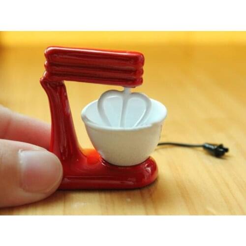 G10-X058 children baby gift Toy 1:12 Dollhouse mini Furniture Miniature rement accessories Red egg beater 1pcs
