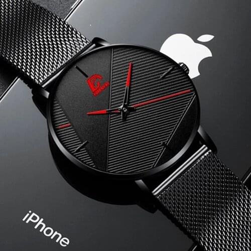 DIJANES Men's Watch With Leather Strap