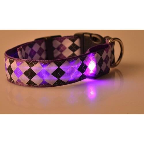 Dropshipping LED Illuminated Dog Chain Luminous Camouflage Collar Dog Collar Leopard Army Color Dog Collar Pet Collar