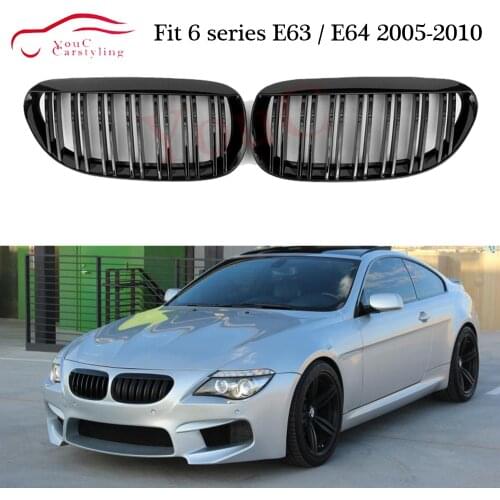 E63 Front Kidney Grille Replacement Grills Mesh for BMW 6 Series E63 E64 2005 - 2010 630i 650i 2-door Coupe Convertible