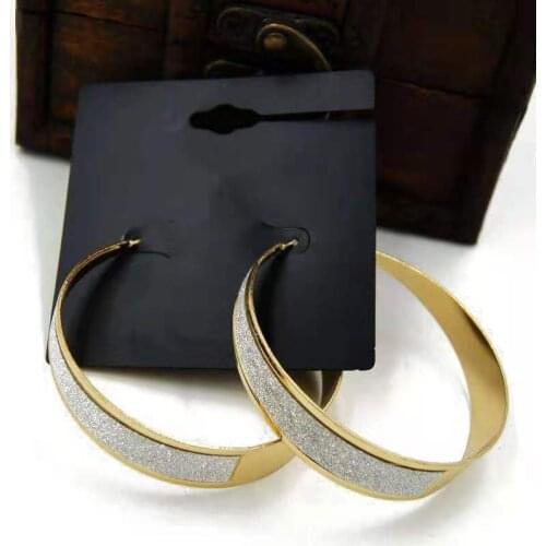 European and American new style simple fashion frosted gold temperament earrings 844