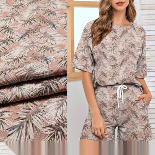 European and American three-dimensional leaf yarn-dyed jacquard windbreaker suit brocade clothing sofa fabric handmade diy