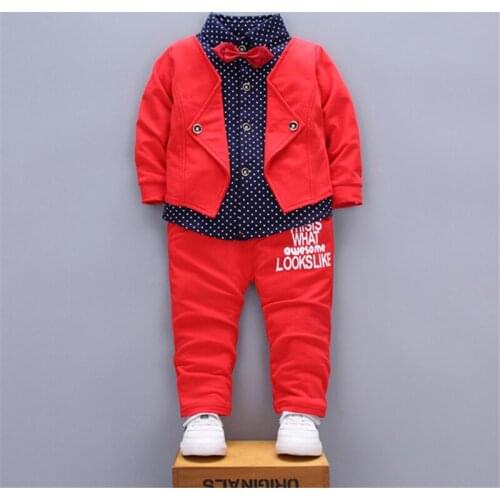 Spring And Autumn Cotton Boys Suit Tide Tops +pants 2pcs Baby Boys Clothing Set Children Clothes Sets