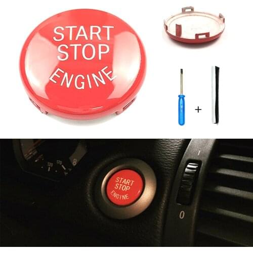 Red Start Stop Engine Button Switch Cover For BMW E90 E60 E84 E83 E70 E71 E72