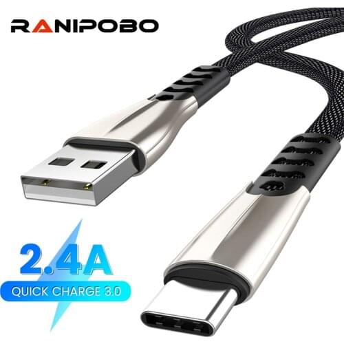 Micro USB Cable 2.4A Nylon Fast Charging USB Type C Cable for Samsung Xiaomi Samsung USB Charger Data Cable Mobile Phone Cable