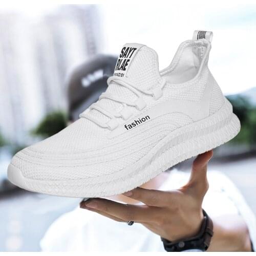 New mens casual shoes summer mesh sneakers light fashion large size white flying woven 47 walking breathable shoes