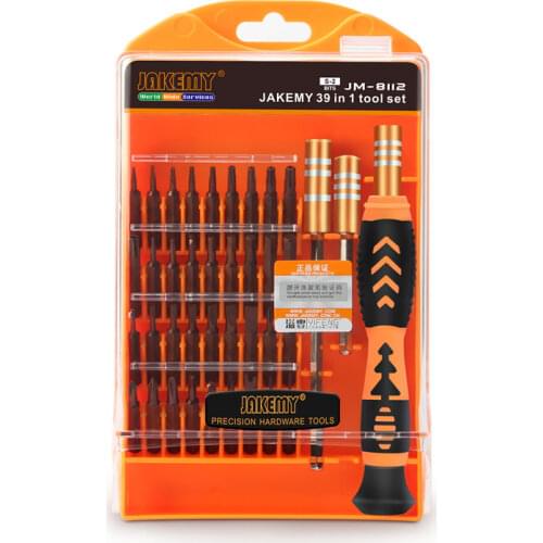 JAKEMY JM-8112 39 IN 1 Professional kit Multifunctional precision Repair tool CR-V Household Electronics DIY Screwdriver Set