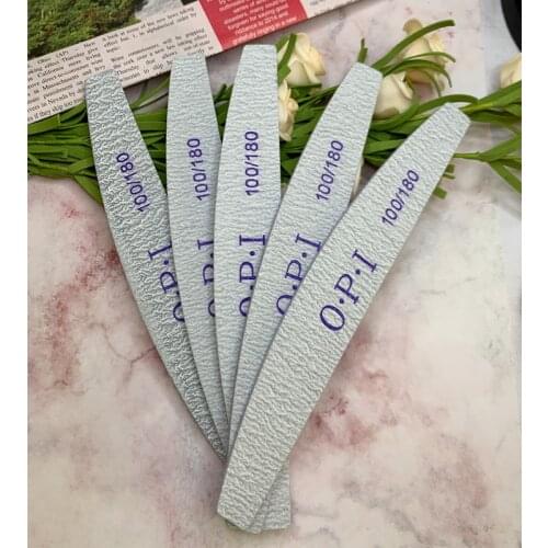 A pack of five Pro Double Sided Manicure Acrylic Nail File Emery Boards Zebra Sanding Files Grit 100/180