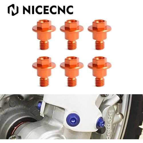 NICECNC M6*12 Front Fork Guard Bolt Screw For KTM SX SXF XC XCF EXC EXCF XCW XCFW 125 150 200 250 300 350 400 450 500 530 00-21