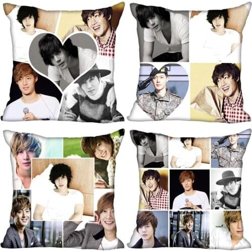 New Nice Hyun Joong Kpop Pillow Cover Bedroom Home Office Decorative Pillowcase Square Zipper Pillow Cases Satin Soft No Fade