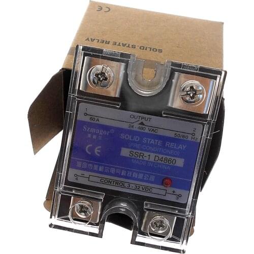 Single Phase Solid State Relays 60A DC Control AC Zero Crossing Normally Open MGR-1D4860 Single Phase AC