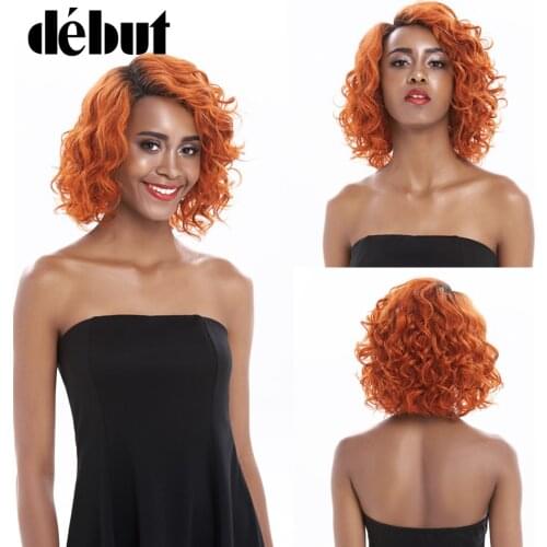 Pixie Cut Curly Bob Wigs Orange Lace Frontal Human Hair Wigs TT1B/613 Blonde Wavy Human Hair Wigs Natural Black Part Lace Wigs