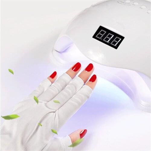 Manicure Gloves 5 Pairs UV Gloves Nail Art Gel Anti UV Gloves UV LED Nail Gloves Manicure Light Gloves UV Nail Dryers Gloves