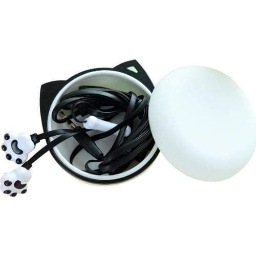 Portable Cartoon Cute Cat Claw 3.5mm Jack Wired In-ear Phone Earphones Headphone For Most Phones Tablets MP3 MP4