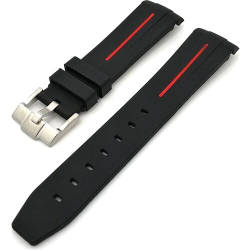 Watch accessories 20mm strap for Rolex water ghost GMT ladies rubber sports waterproof strap men black silicone bracelet