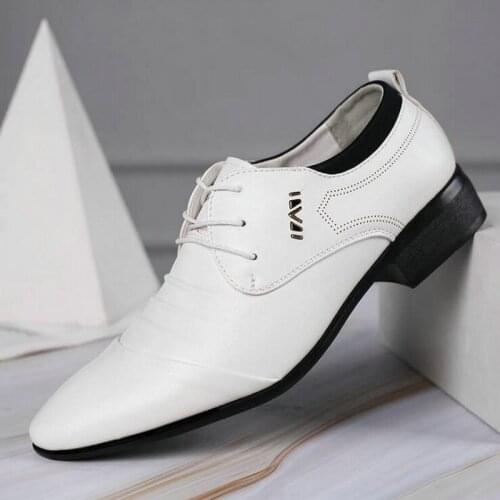 Mens Dress Shoes Men Lace-up business shoes Wedding shoes Pointed oxford shoes large sizes 5559 rt6