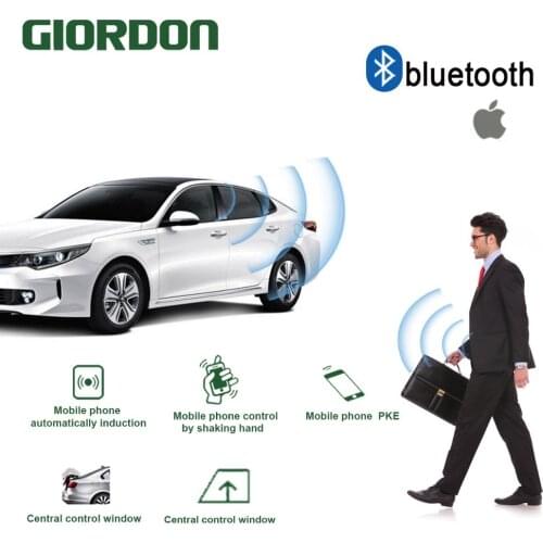 Universal pke intelligent remote key smart phone start stop control alarm car safety button ios keyless passive input Start butt