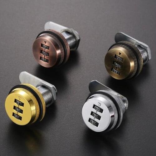 3 Digit Combination Password box Lock 20-30mm smart Cam Code Lock Zinc Alloy for Mailbox Cabinet Door Security Hardware