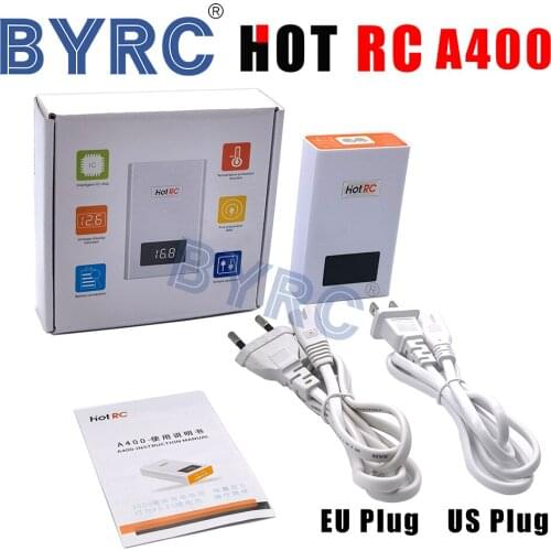 HOTRC A400 Digital 3S 4S 3000mah RC Lipo Battery Balance Charger with LED Screen Fast Charge Discharger for RC Quadcopter 4S