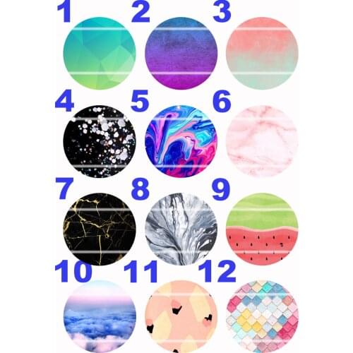 Handmade Colorful picture Round Glass Cabochons Refrigerator magnet for Necklace Decoration and Phone Chain Accessaries67