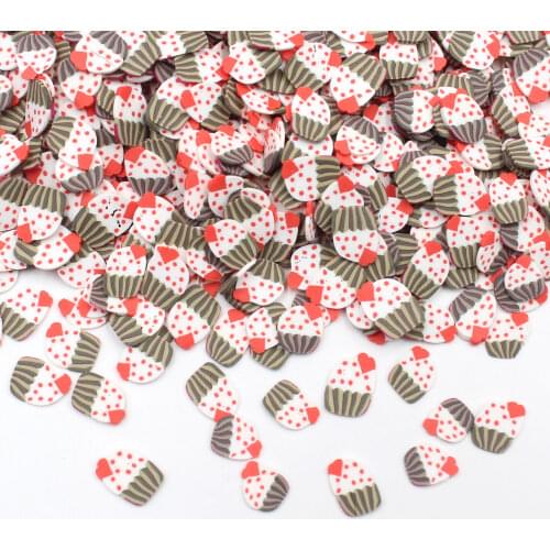100g/lot Cupcake Slices Polymer Clay Food Dessert Sprinkles Soft Pottery for Toys Decoration DIY Crafts Filler Accessories
