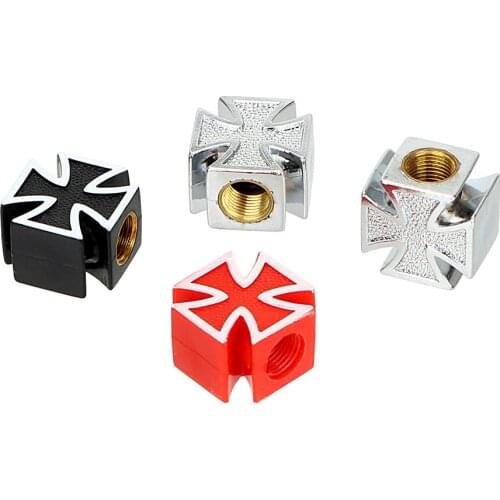 4pcs/lot Universal Car Tire Air Valve Cap Covers Car Wheel Tyre Stem Air Caps for Bicycle Motorcycle Cross Style Car Styling