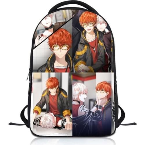 Anime Mystic Messenger Students Backpack School Bag Children Cartoon Knapsack Boys Girls Rucksack Kids Bookbag Satchel