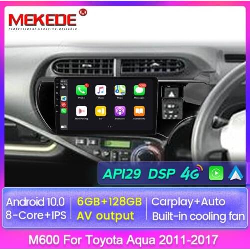 MEKEDE For Toyota Aqua 2011 - 2017 Right hand driver 2 din autoradio android stereo wifi gps navigation support swc carplay 4G