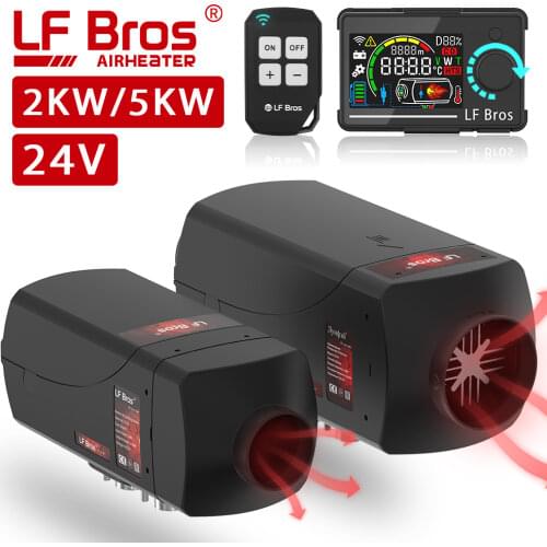 LF Bros Air Diesel Heater 5KW 24V Car Heater Great switch Parking Heater Equipped with 50m remote control for Forklift Truck BUS