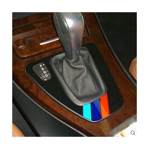 Car Styling Car Gear Shift Panel decorative cover trim carbon fiber decal 3D sticker Acrylic gear box panel for BMW E91 E92 E93