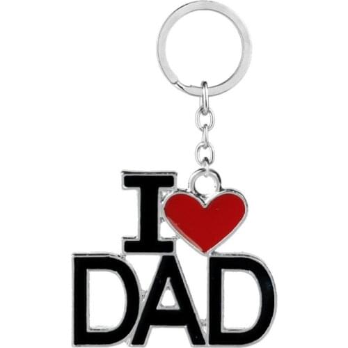 English Letter Keychain I Love Papa Mama Mom Dad Metal Key Ring Family Keychains for Father MotherS Day Gift LX8724