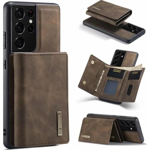 Funda Case for Samsung Galaxy S21 Ultra Note 20 S20 FE A22 A32 A52 A72 A51 A71 Magnetic Card Slot Coque Wallet Phone Case Cover