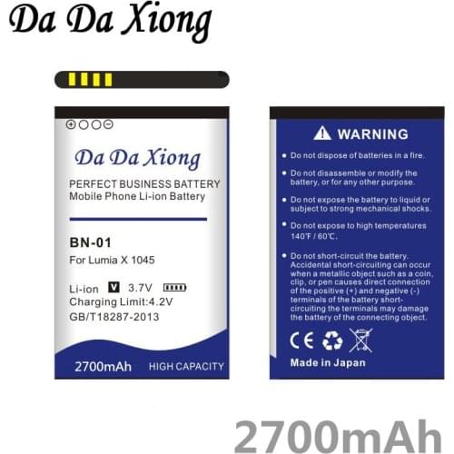 Da Da Xiong 2700mAh BN 01 BN-01 BN01 Li-ion Phone Battery for NOKIA X 1045 RM-980 Normandy / X2 X+ Plus 1013 X2DS phone