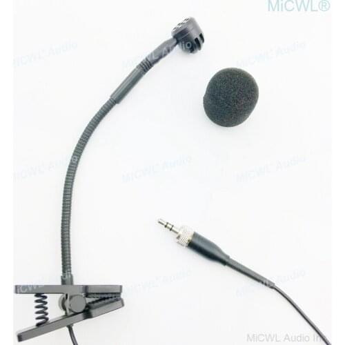 Flexible Musical Instrument Condenser Microphone MIC For Sennheiser With 3.5mm 1/8" Plug Connector Long Cable Clip to the Table