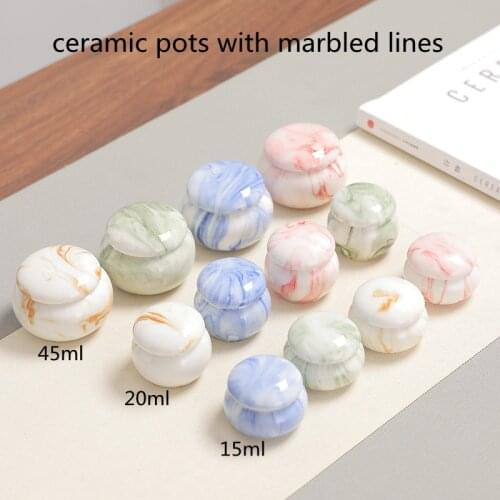 Mini Tea Box Glazed Ceramic Jar Pot Pottery Jar Airtight Coffee Box Food Storage Pots Ointment Jar Rouge Cosmetics Jar