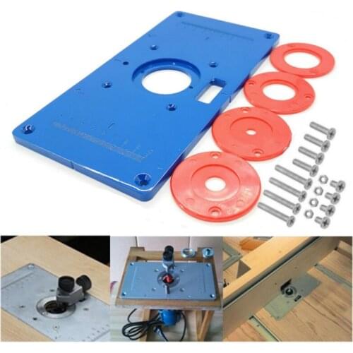 Multifunctional Aluminium Router Table Insert Plate Woodworking Benches Wood Router Trimmer Models Engraving Machine