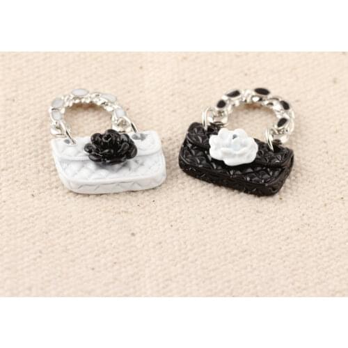 MRHUANG 5pcs/lot Bag Oil Drop Charms Metal Enamel Folating Pendant Carousel Charms DIY Bracelet