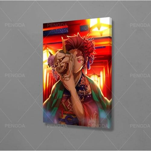 Canvas Prints Paintings Demon Slayer Wall Art Poster Modular Japan Anime Rcharacter Pictures For Living Room Modern Home Decor