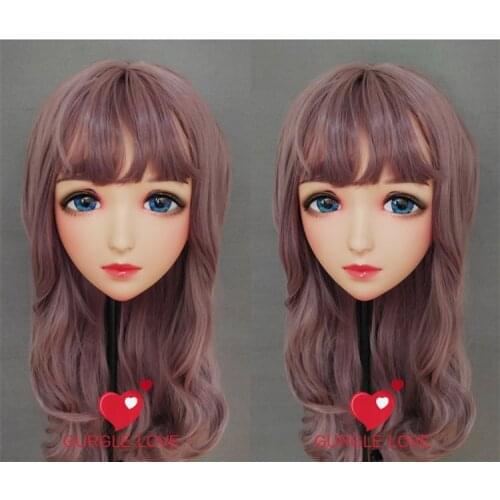 NEW-165) Female Resin Silica Dance Party Masks Halloween BJD Girl Doll Crossdresser Japan Kigurumi Anime Cosplay Mask
