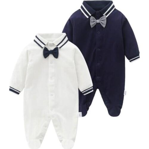 Kids New 2021 Spring Autumn Boy Girl Gentleman Rompers Baby Boy Girl Newborn Rompers Clothes Baby Boys Girl Rompers